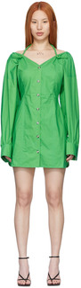 Зеленое мини-платье Alyssa Nanushka