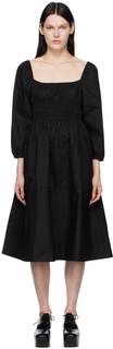 Черный - Платье миди Proenza Schouler White Label с квадратным вырезом