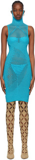 Синее акриловое мини-платье Isa Boulder