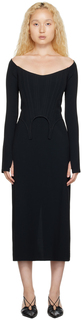 Черное удлиненное платье-миди с корсетом Arch Dion Lee