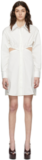 Белое мини-платье из органического хлопка Victoria Beckham