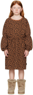 Детское коричневое платье с леопардовым принтом Daily Brat