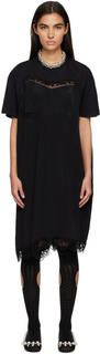 Черное кружевное платье-миди Simone Rocha