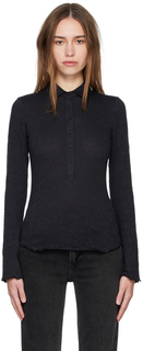 Черная футболка-поло Gemma rag &amp; bone