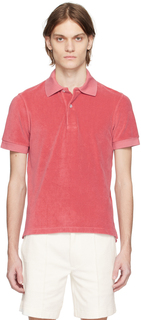 Розовая махровая рубашка-поло TOM FORD