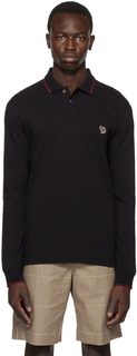 Черная рубашка-поло узкого кроя PS by Paul Smith