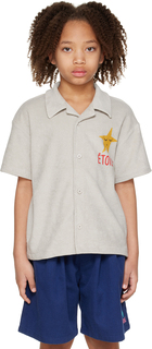 Детская футболка-поло &apos;Étoile&apos; серого цвета Jellymallow