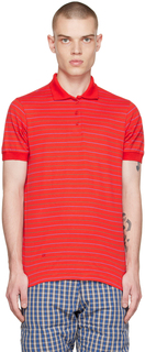 Красная полосатая футболка-поло ERL