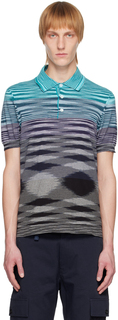 Разноцветная полосатая футболка-поло Missoni
