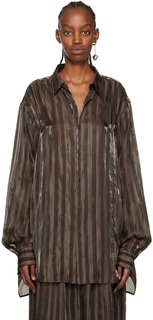 Эксклюзивная коричневая рубашка SSENSE Acne Studios