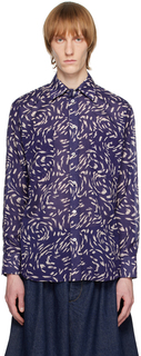 Фиолетовая рубашка с принтом Situationist