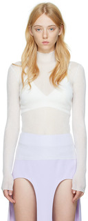 Рубашка Off-White с длинными рукавами в рубчик Dion Lee