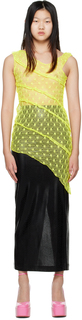 Эксклюзивное желтое мини-платье SSENSE с открытыми швами KIM SHUI