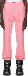 SSENSE Эксклюзивные розовые брюки Butterfly Lounge Praying
