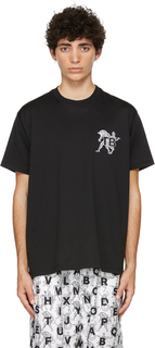 Черная маленькая футболка Mythical Alphabet &apos;TB&apos; Burberry