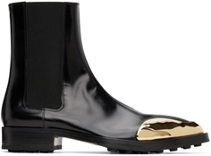 Черные ботинки челси с металлической кепкой Jil Sander