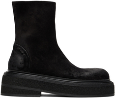 Черные замшевые ботинки Zuccone Marsèll Marsell