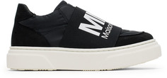 Детские черные эластичные кроссовки с логотипом MM6 Maison Margiela