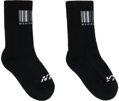 Черные носки со штрих-кодом VTMNTS