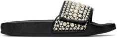 Черные шлепанцы Fitz Jimmy Choo