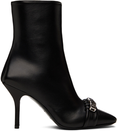 Черные плетеные ботинки на каблуке с буквой G Givenchy