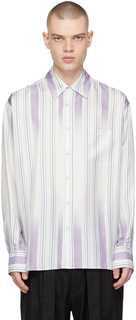 Фиолетовая полосатая рубашка COMMAS