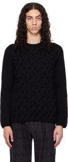 Черный свитер с круглым вырезом Comme des Garçons Homme Deux