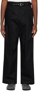 Черные брюки со складками JW Anderson