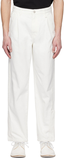 Белые полуширокие джинсы Solid Homme