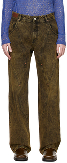 Коричневые джинсы с закругленными углами Andersson Bell