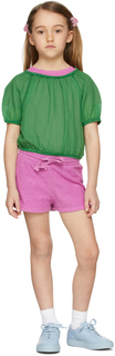 Детские розовые махровые шорты Longlivethequeen