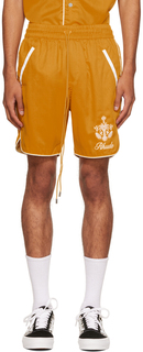 Желтые спортивные шорты Rhude