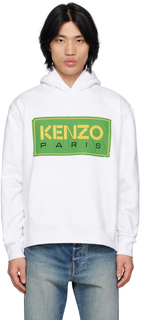 Худи с вышивкой Kenzo Paris белого цвета