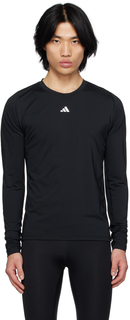 Черная футболка с длинным рукавом для тренинга Techfit adidas Originals