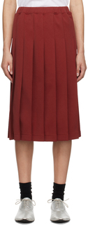 Красная юбка-миди со складками Comme des Garçons Girl