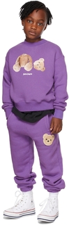 Детские фиолетовые брюки для отдыха Bear Palm Angels