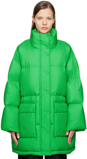 Зеленое пуховое пальто Edna Stand Studio