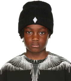 Детская шапка с черным крестом Marcelo Burlon County of Milan