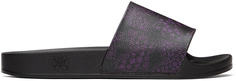 Черно-фиолетовые сандалии для душа Papillion NEEDLES