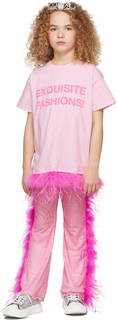 SSENSE Exclusive Kids Pink &apos;Exquisite Fashions!&apos; Футболка Poster Girl