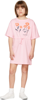 Детское розовое платье с цветочками Wynken