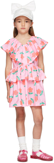 Детское розовое платье с цветочным принтом CRLNBSMNS