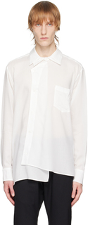 Белая асимметричная рубашка Sulvam