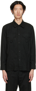 Черная рубашка из искусственной кожи Bush Sasquatchfabrix.