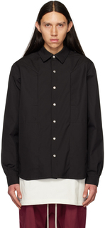Черная рубашка с туманным карманом Rick Owens