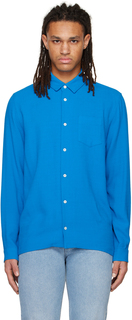 SSENSE Эксклюзивная синяя рубашка Hampus Séfr