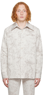 Джинсовая рубашка SSENSE Exclusive Off-White Mille Séfr