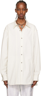 SSENSE Эксклюзивная белая джинсовая рубашка Acne Studios
