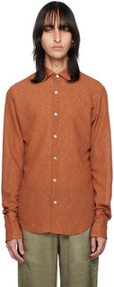 Оранжевая узкая рубашка Ludovic de Saint Sernin