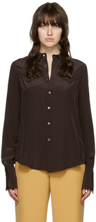 SSENSE Эксклюзивная коричневая рубашка Odette Maiden Name